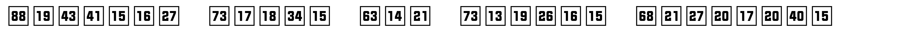 Numbers Style Two Square Positive
